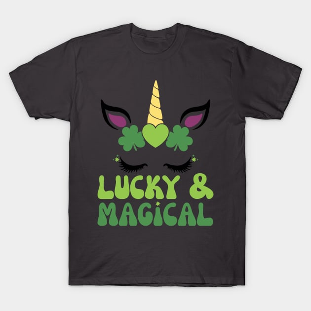 Lucky & Magical St. Patrick's Day Unicorn T-Shirt by Teewyld